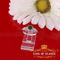 Истинският диамант на крал на Блинг с KT White Gold Cluster форма Дамски пръстен размер 6.5