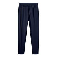 Safuny товарни панталони за мъже меки пълни панталони с джобни висок масив мода мода есен зима дълги панталони удобни салони ежедневно синьо xl