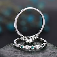 Двойка цирконов пръстен Циркон диамантен пръстен 2-инча могат да се носят в комбинация