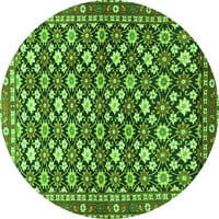 Ahgly Company Indoor Square Persian Green Traditional Area Rugs, 6 'квадрат