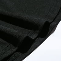 iopqo ризи за мъже Мъжки лятен спортен фитнес зашиване кръгла шия с къс ръкав тениска отгоре черни xxl