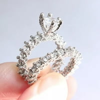 PJTewawe Body Jewelry Diamond Ring Ring Деликатен дизайн Светлинг пръстен Нов творчески пръстен може да бъде подреден за носене на жени Моден пръстен US 12