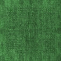 Ahgly Company Indoor Square Abstract Emerald Green Modern Area Rugs, 8 'квадрат