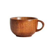 Exywaves дървена чаша дърво кафе чай бира сок млечна вода чаша примитивни ръчно изработени