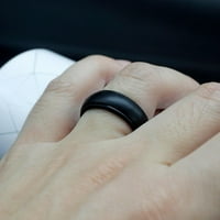 Нови мъже силиконови пръстени 7- Размери Хипоалергенни гъвкави сватбени мъже каучук Y9O5