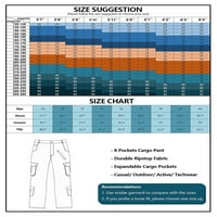 Мъжки товарни панталони с джобове памучни панталони от памук, khaki 34x32