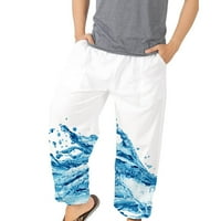Giligiliso College Young Adult Fashion Мъжки цъфтежи Разхлабени еластични плажни спортни панталони от печатни панталони