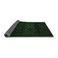 Ahgly Company Indoor Rectangle Persian Emerald Green Traditional Area Cugs, 5 '7'