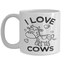 Любовни крави кафе халба Голяма 15oz бяла чаша чаша подарък за любители на животни на Бигълс