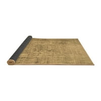 Ahgly Company Indoor Square Abstract Brown Contemporary Area Rugs, 5 'квадрат