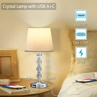 Кристална лампа за маса за спалня нощно шкафче за нощни шкафчета с тъкан, малка лампа за хол, общежитие, дом, офис