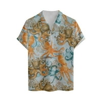 Мъжки ризи Corashan, хавайски стил с къс ръкав цип модна тениска Мъжки жилетка летни мъжки ризи за мъже