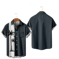 Мъжки ризи Разчистване Мъжки лятна мода Хавайски стил Кратки ръкав ежедневни ризи