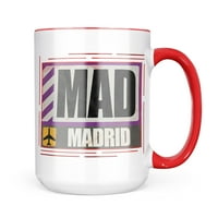Neonblond Airportcode Mad Madrid халба подарък за любители на чай за кафе