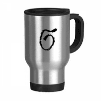 Гръцка азбука Sigma Black Travel Mug Flip Lid от неръждаема стомана чаша кола Tumbler Thermos