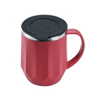 Ludlz 400ml Creative Double Layer Water Cup Coffee Milk Tea Изолирана чаша с капак