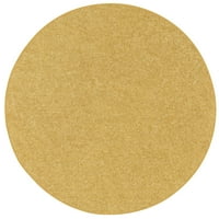 Твърд цвят на закрито килими, жълти - 3 'кръг