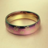 Honrane мъже жени сладък животинска лапа печат титаниев стоманен пръстен бижута за рожден ден подарък за рожден ден