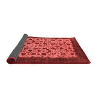 Ahgly Company Indoor Square Oriental Red Industrial Area Rugs, 6 'квадрат