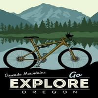 FL OZ OZ CERAMIC MAG, CASCADE MONTIANS, OREGON, GO Explore, Bicycle, SITHASHER & MICROWAVE SAFE