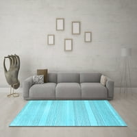 Ahgly Company Indoor Rectangle Твърдо светло синьо модерни килими, 8 '12'