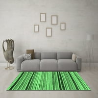 Ahgly Company Indoor Square Abstract Emerald Green Modern Area Rugs, 4 'квадрат