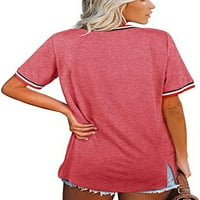Женски къс ръкав v Врат Dandelion отпечатана тениска летни дами ежедневни разхлабени блузи отгоре
