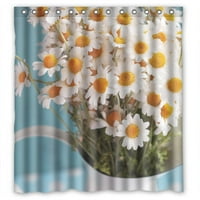 HelloDecor Lily Flower с прясна душ завеса полиестер тъкан за баня декоративна схема