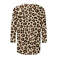 Ризи за благодарност за жени есенни модни сладки тиквени печат леопардов вратовръзка багрило за ръкав Суитчърс
